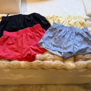 ASICS Women’s Athletic Shorts - Black, Red, Yellow, Blue - size medium